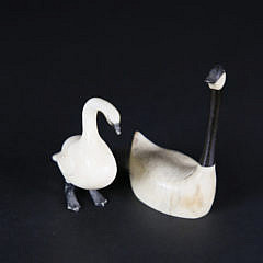 Four Inuit Carved Birds