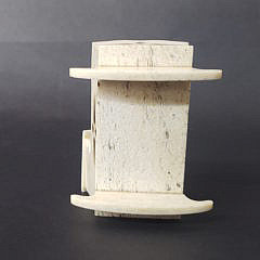 Antique Whalebone and Mother of Pearl Inlaid Miniature Cradle