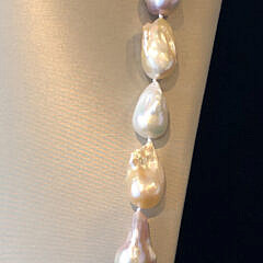 14mm Multi-color Freshwater Baroque Pearl Necklace