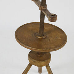 Antique American Tripod Adjustable Candle Table