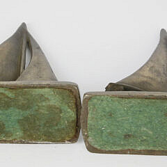 Pair of Vintage Brass Sailboat Bookends