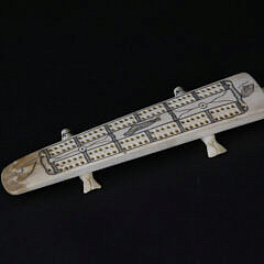 Edward N. Penatac Scrimshaw Cribbage Board