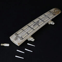 Edward N. Penatac Scrimshaw Cribbage Board