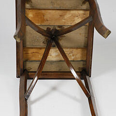 Antique Folk Art Parquetry Inlaid Checkerboard Top Side Table