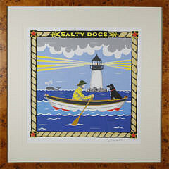 Pair of Eric Holch Limited Edition Prints “Going on the Whale” and “Salty Dogs”