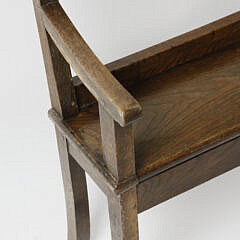 English Oak Hall Bench, 19th Century