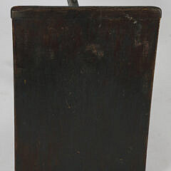 American Gray Stain Side Table with Bread Board End Top, circa 1800