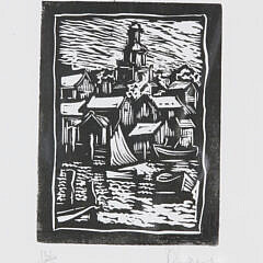 David Lazarus “Unitarian Church Anniversary, 2009” Limited Edition Woodcut #14/50