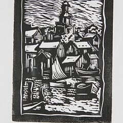 David Lazarus “Unitarian Church Anniversary, 2009” Limited Edition Woodcut #14/50