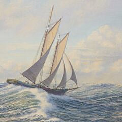 Josef M. Arentz Oil on Artist Board “Sailing on the High Seas”