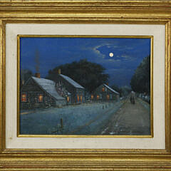 54-5035 Michael Matthews Oil Moonlight Street Scene A_MG_7847