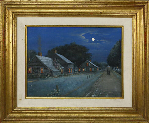 54-5035 Michael Matthews Oil Moonlight Street Scene A_MG_7847