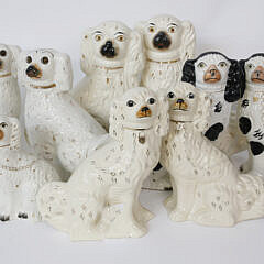 75-5035 Four Pairs of Staffordshire King Charles Spaniels A_MG_6922