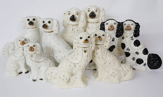 75-5035 Four Pairs of Staffordshire King Charles Spaniels A_MG_6922