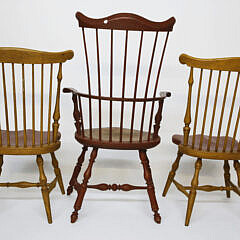 Set  of 8 Contemporary American Fan-Back Windsor Dining Chairs