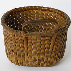 Nantucket Woven Mail Basket Attributed to Mitchy Ray