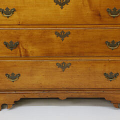 American Chippendale Cherry Five Drawer Tall Chest, circa 1800