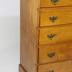 American Chippendale Cherry Five Drawer Tall Chest, circa 1800