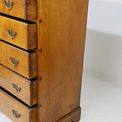 American Chippendale Cherry Five Drawer Tall Chest, circa 1800