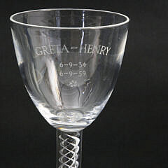 Steuben Engraved Crystal Toasting Glass