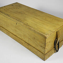 19th Century Yellow Painted Sea Chest