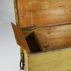 19th Century Yellow Painted Sea Chest