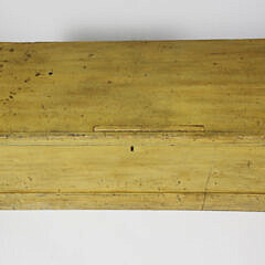 19th Century Yellow Painted Sea Chest