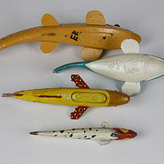 Four Vintage Ice Fishing Decoys