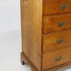 American Chippendale Cherry Four Drawer Chest, circa 1800