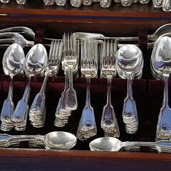 124 Piece Osborne Sheffield Silver Plate Flatware Service