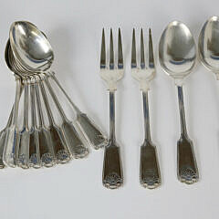 124 Piece Osborne Sheffield Silver Plate Flatware Service