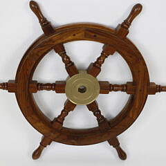 1742-54 6-Spoke Mahogany Ship’s Wheel A_MG_7505