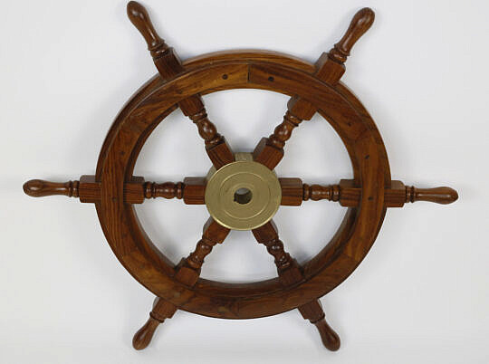 1742-54 6-Spoke Mahogany Ship’s Wheel A_MG_7505