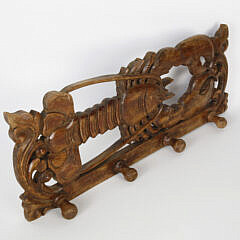 Carved Wood Lobster Hat or Coat Rack