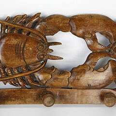 Carved Wood Lobster Hat or Coat Rack