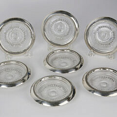 1763-54 7 Sterling Silver and Crystal Coasters A_MG_7491