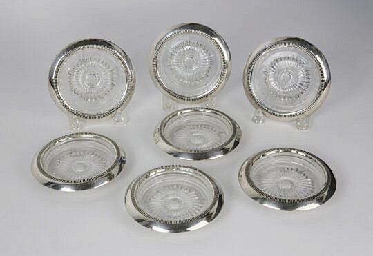 1763-54 7 Sterling Silver and Crystal Coasters A_MG_7491