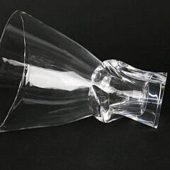 Signed Steuben Clear Crystal Vase With Twist Base