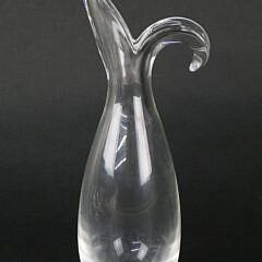 Signed Steuben Clear Crystal Fluted Bud Vase