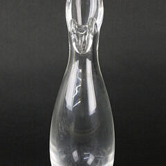 Signed Steuben Clear Crystal Fluted Bud Vase