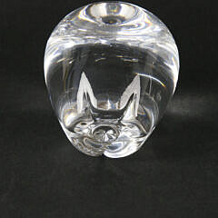 Signed Steuben Clear Crystal Apple