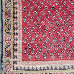 Vintage Hand Knotted Mahal Carpet Runner