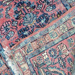 Vintage Hand Knotted Sarouk Mat