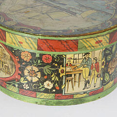 Vintage Tony Sarg Round Covered Paper Wrapped Box