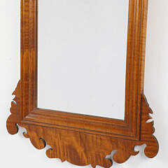 Eldred Wheeler Chippendale Style Tiger Maple Mirror