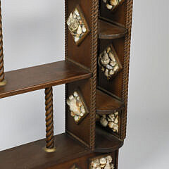 Vintage Shell Encrusted Four Tier Shelf