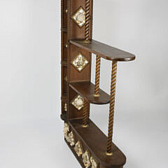 Vintage Shell Encrusted Four Tier Shelf