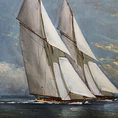 Peter Layne Arguimbau Oil on Board “The Yacht Race”