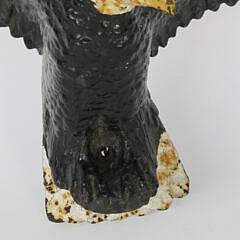 Cast Iron Painted American Bald Eagle Finial