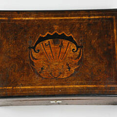 Burlwood Lap Desk with Multi-wood Line Inlay, 19th Century